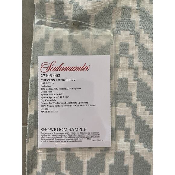 4 Scalamandre Aqua Colorway Luxury Brocade Medium Weight Fabric Samples - Picture 8 of 11